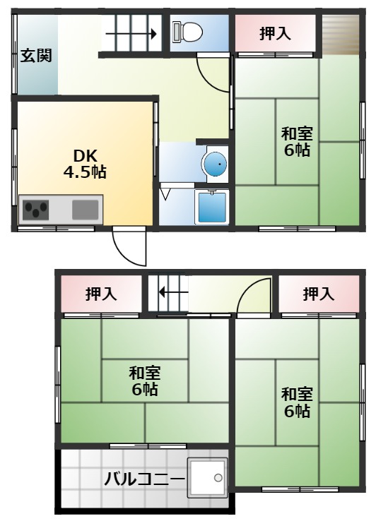 はびきの4丁目戸建ての間取り