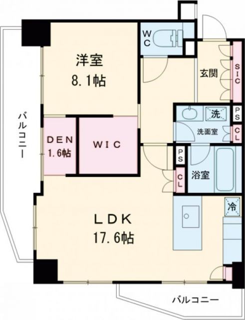 品川区西五反田のマンションの間取り