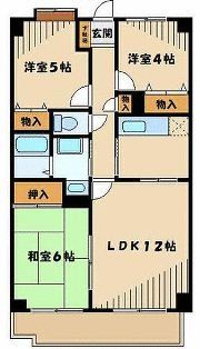 横浜市都筑区茅ケ崎南のマンションの間取り