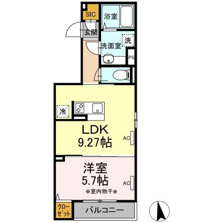 ラリュール清川Cの間取り