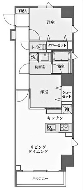 千代田区隼町のマンションの間取り