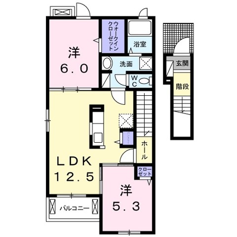 エヴァーグリーン和井田２　Ａの間取り