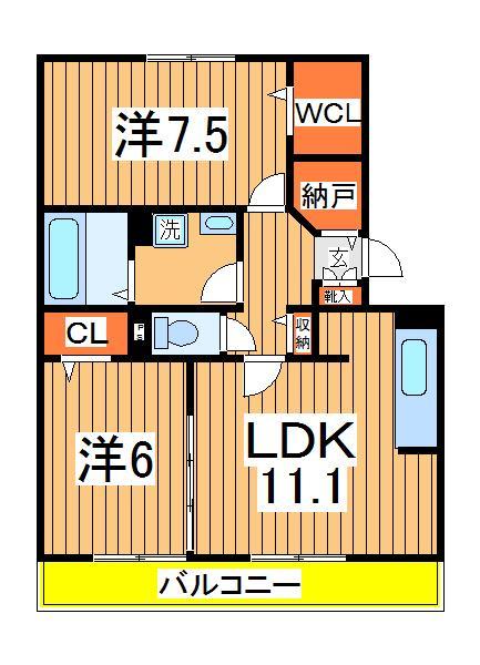 【メゾンブロンシュの間取り】