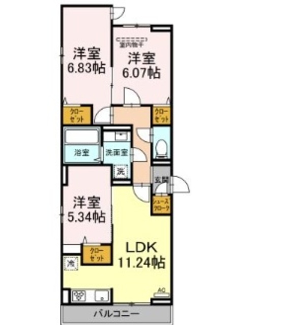 アナシエ赤塚の間取り