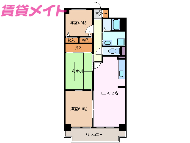 ブランルージュ南町の間取り