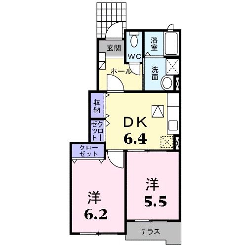 カーサ・イリーデＢの間取り