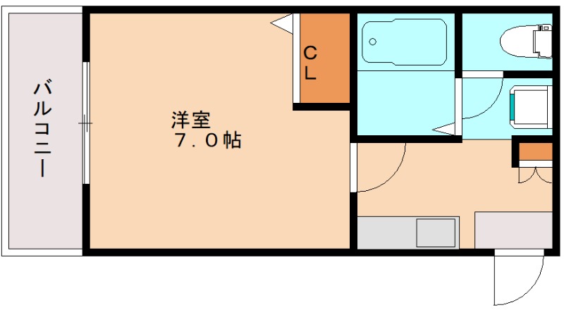 福岡市西区小戸のアパートの間取り