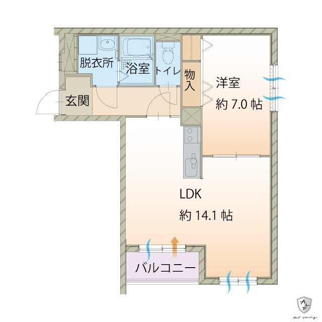 多治見市小泉町のマンションの間取り