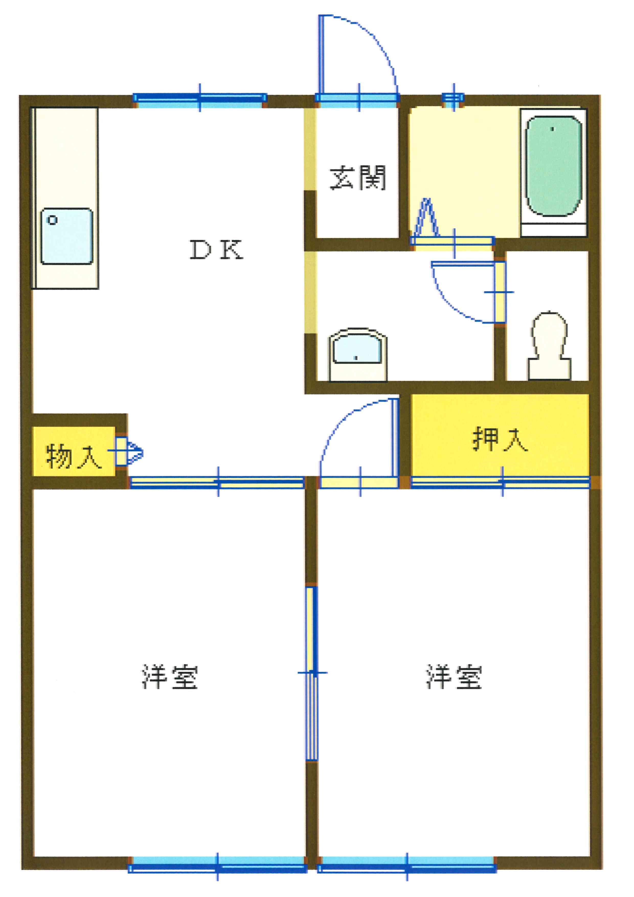 ニューパストラル　B棟の間取り