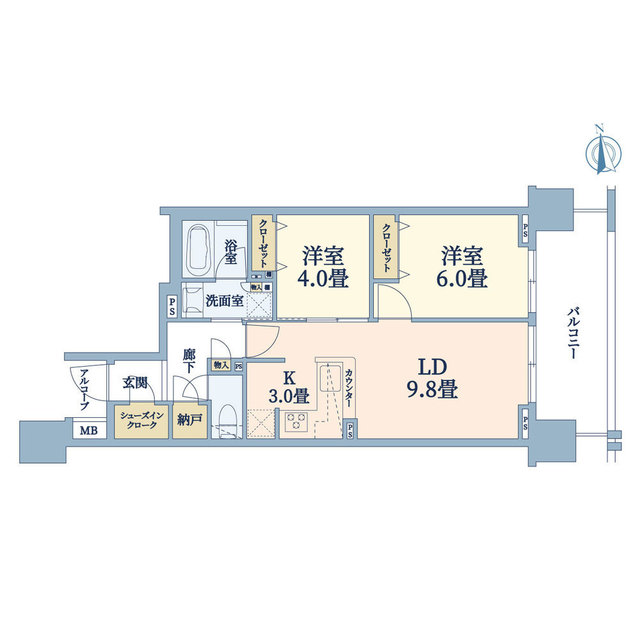 クレストフォルム東大島ブライトコートの間取り