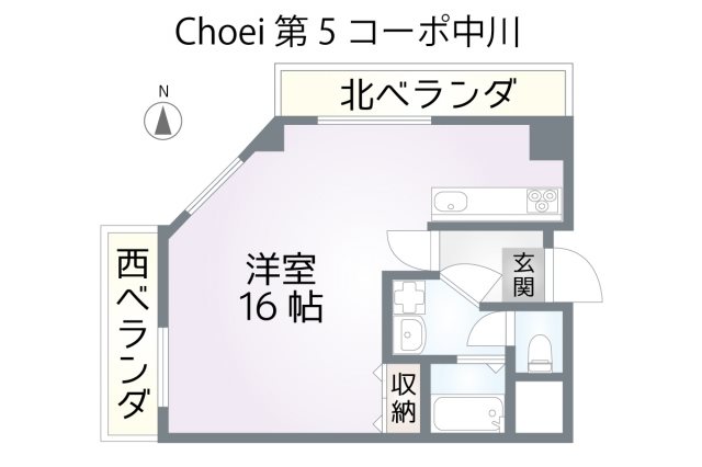 Choei第5コーポ中川の間取り