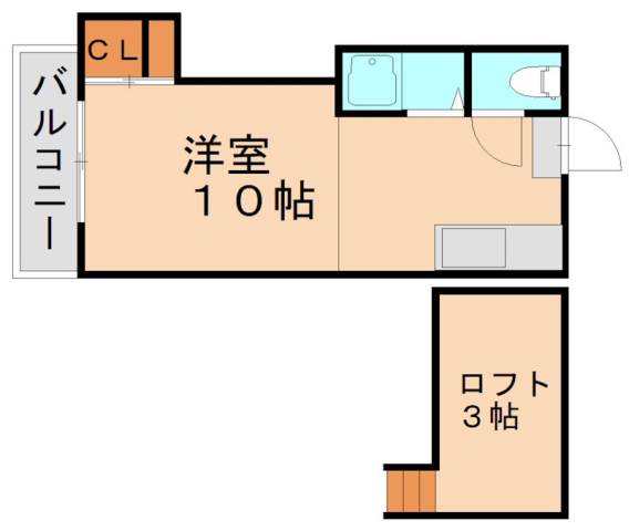 北九州市八幡西区割子川のアパートの間取り