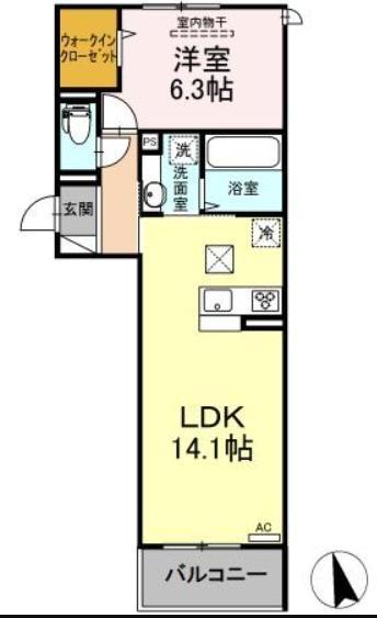 廿日市市串戸のアパートの間取り