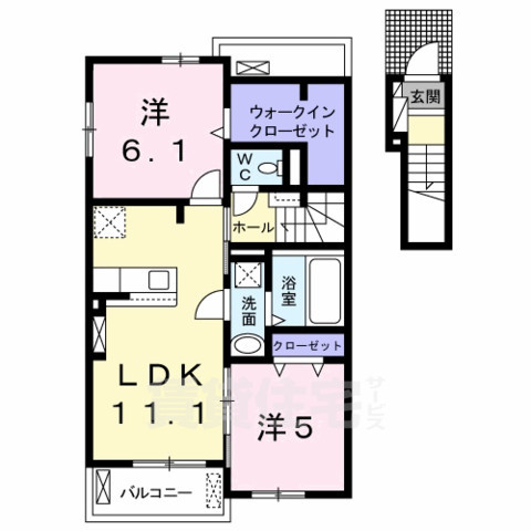 スペラーレ　ヒルズAの間取り