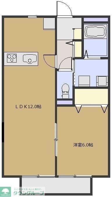 川口市大字木曽呂のアパートの間取り