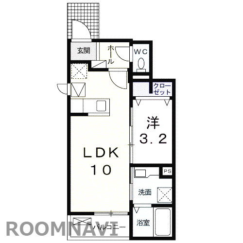 【板野郡藍住町富吉のアパートの間取り】