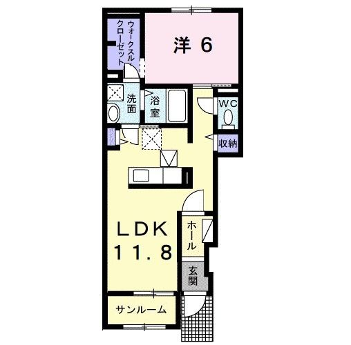 香取市小見川のアパートの間取り