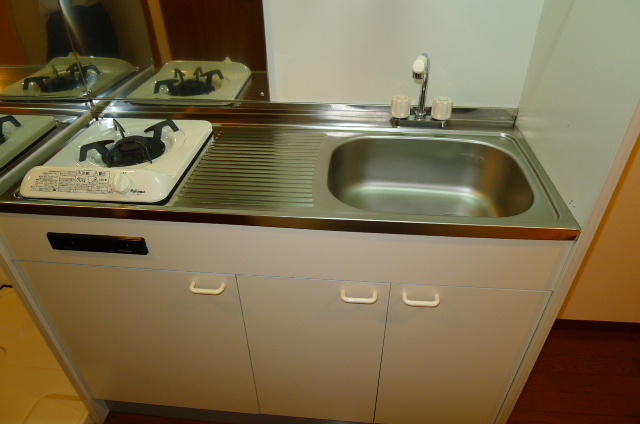 キッチン　コンパクトですがガスキッチン