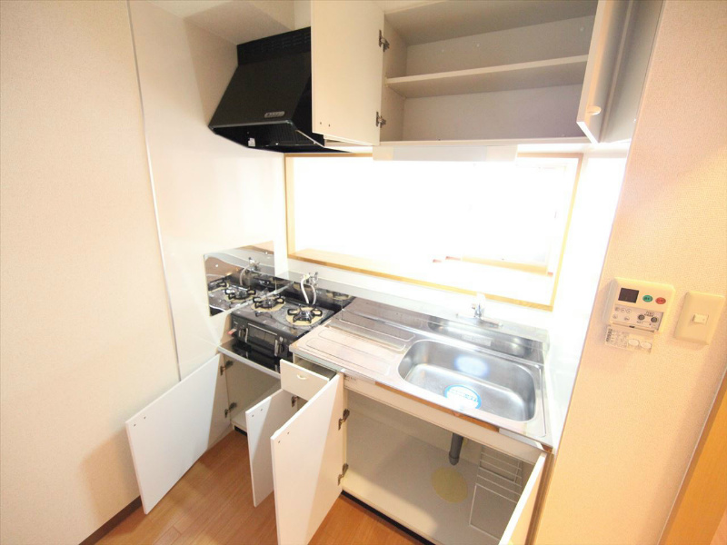 キッチン　カウンターキッチン　2口ガスコンロ設置可