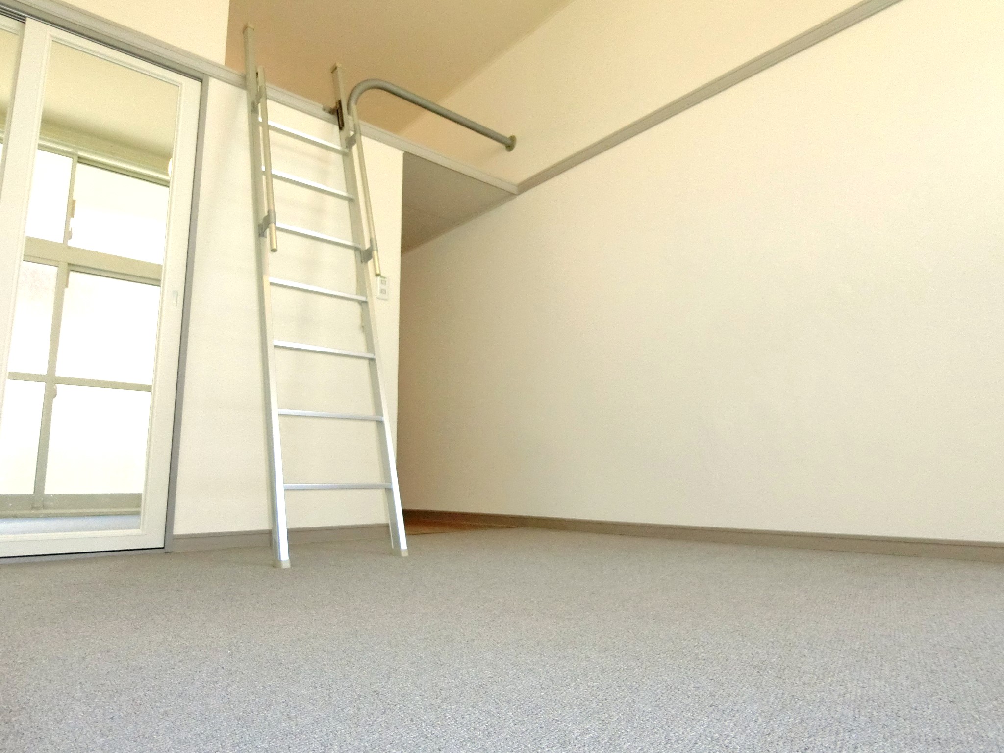 居室・リビング　上部にベッドスペース・クローゼット・全身鏡・照明を完備です☆