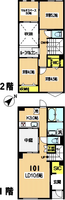狛江市岩戸北4丁目計画C棟の間取り写真
