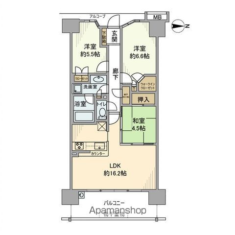 グランシンフォニア戸田公園EAST棟の間取り写真