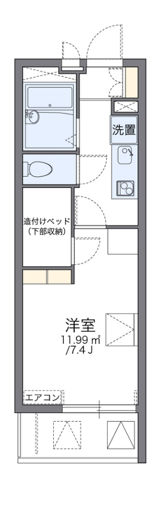 レオパレスシエスタの間取り写真