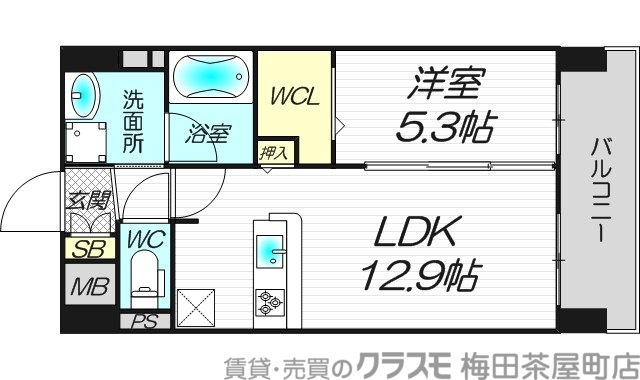 Vendome梅田北の間取り写真