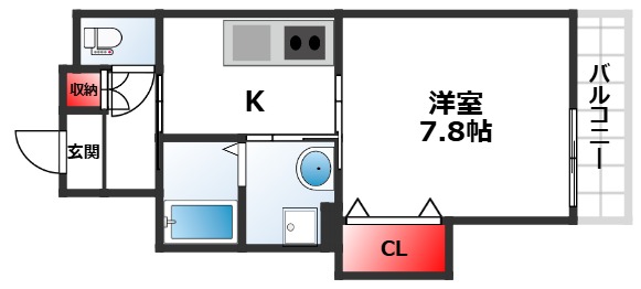近鉄南大阪線 今川駅 徒歩6分 3階建 築1年の間取り写真
