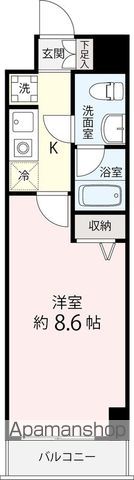 ＪＲ総武線快速 船橋駅 徒歩4分 9階建 築18年の間取り写真
