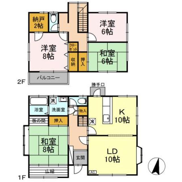 上麻生4丁目貸家の間取り写真