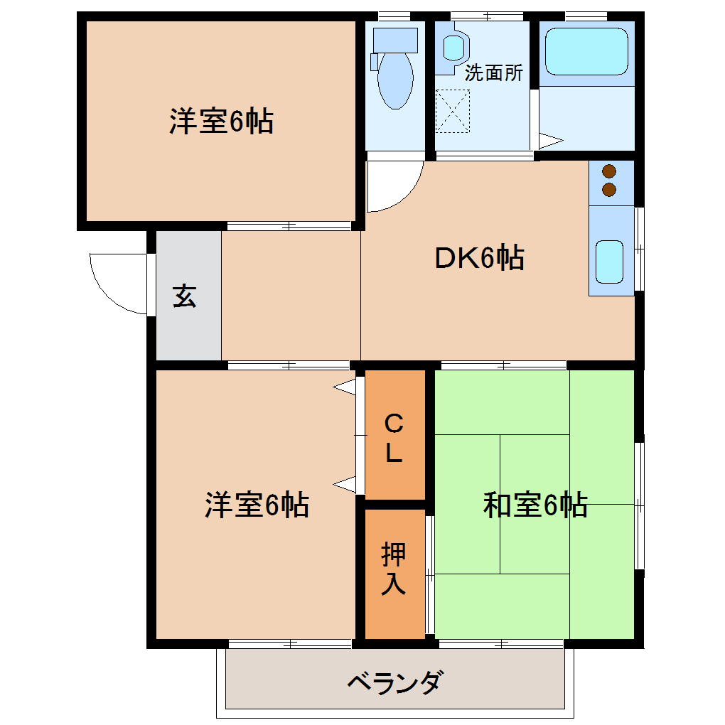 マルワカハイツの間取り