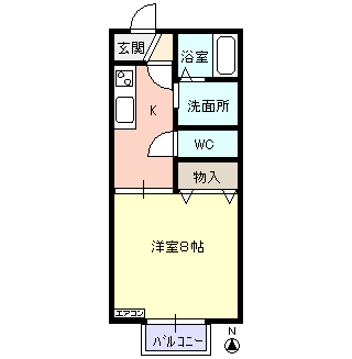 カーサ　クレールA棟の間取り