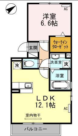 東海市名和町のアパートの間取り