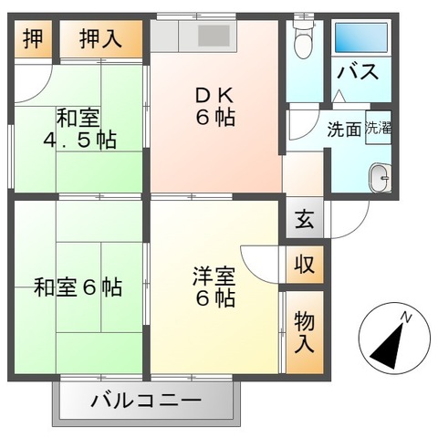 プレジール鳥井原Ｂ_間取り_0