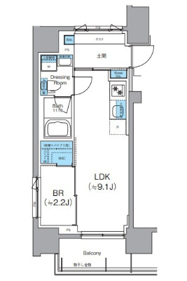 クレヴィアリグゼ錦糸町の間取り