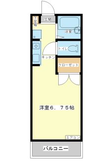 姫路市玉手のアパートの間取り