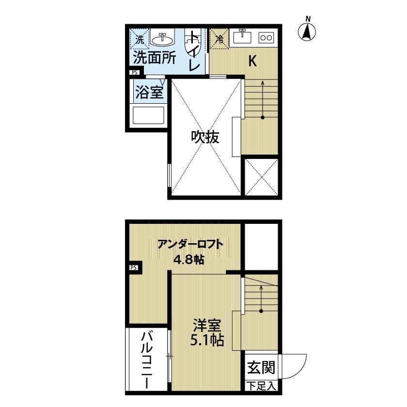 名古屋市中村区北畑町のアパートの間取り