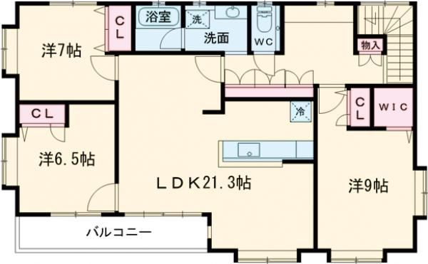 八王子市堀之内のアパートの間取り