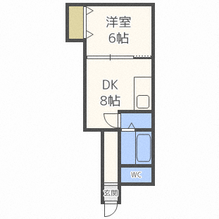 札幌市西区琴似二条のマンションの間取り