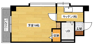 広島市南区比治山本町のマンションの間取り