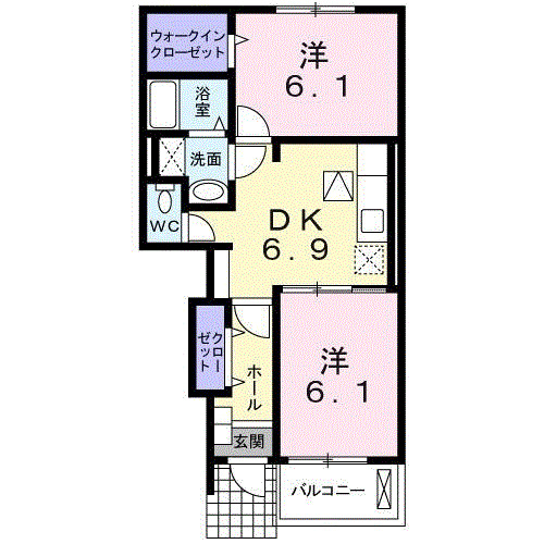 プロムナード壱番館の間取り