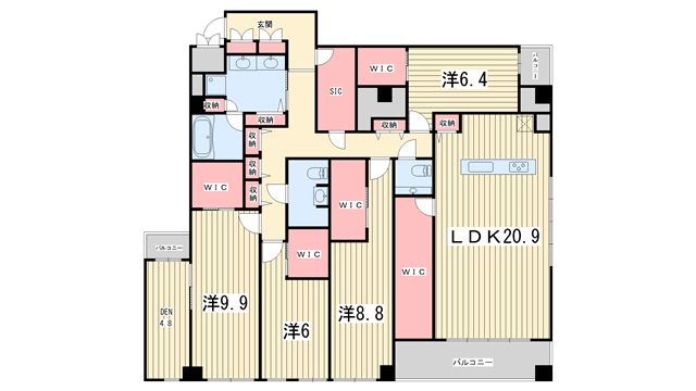 滕屋町マンションの間取り