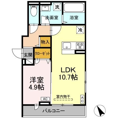 藤沢市本鵠沼のアパートの間取り