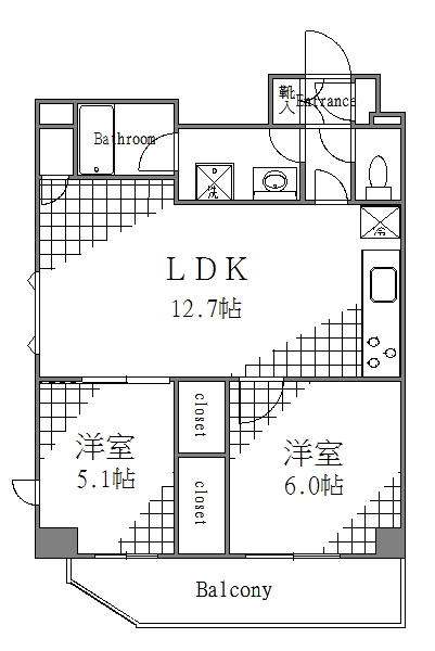 【墨田区本所のマンションの間取り】