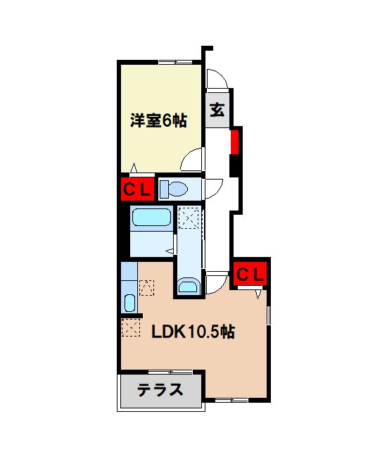 朝倉郡筑前町二のアパートの間取り