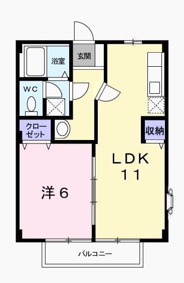 姫路市飾磨区鎌倉町のマンションの間取り