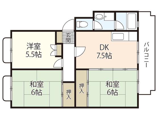 第２仁井田マンションの間取り