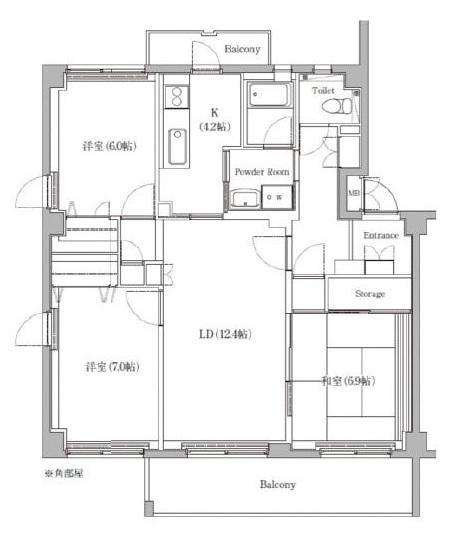 さいたま市浦和区本太のマンションの間取り