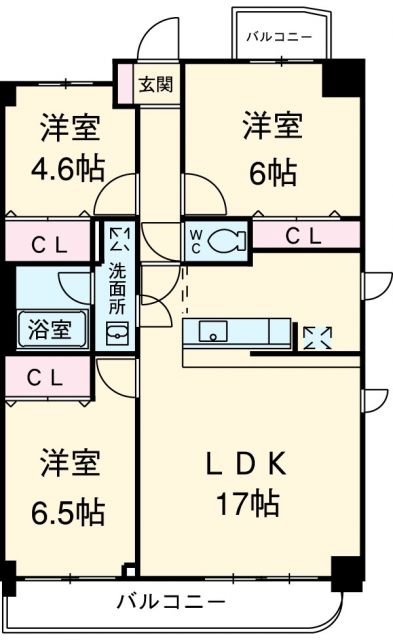 流山市後平井のマンションの間取り